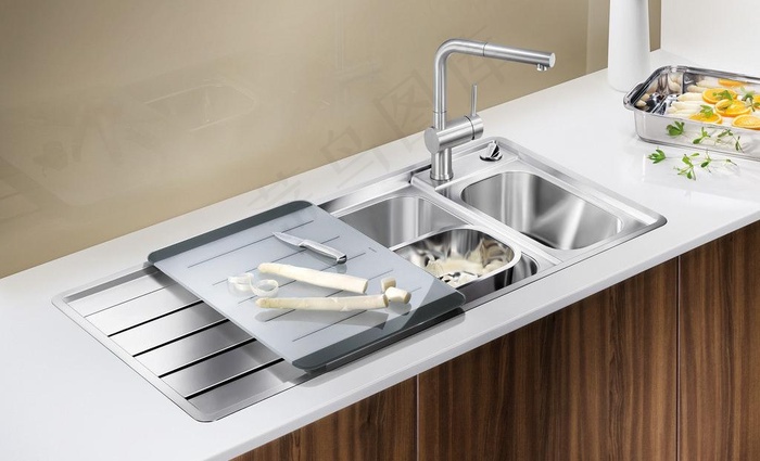 厨房厨具流理台样板摄影图片