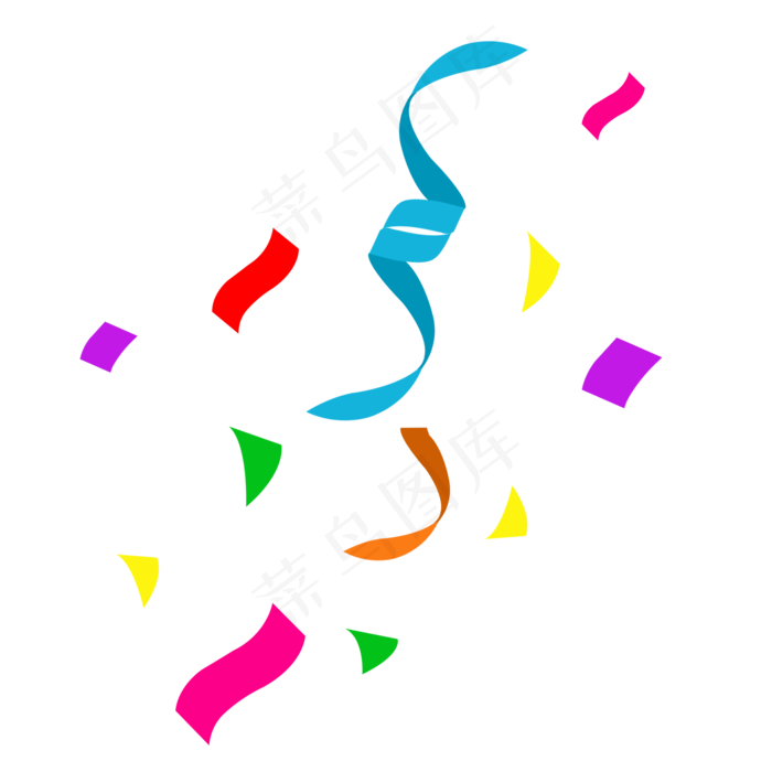 漂浮彩带免抠PNG