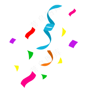 漂浮彩带免抠PNG