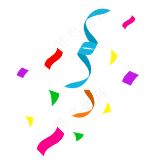 漂浮彩带免抠PNG