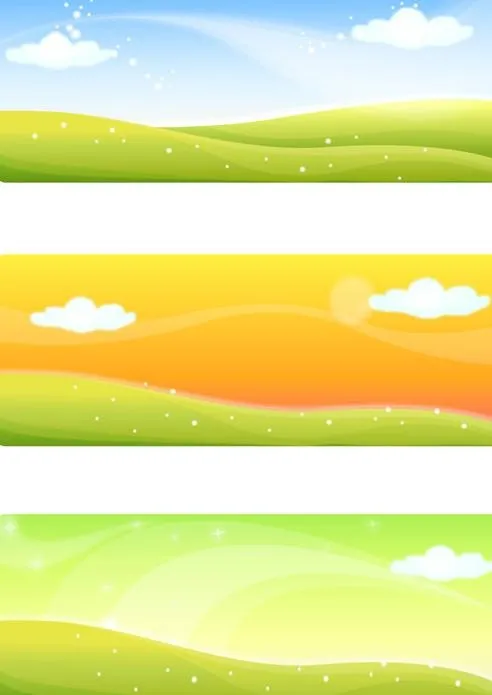 淡雅春天横幅矢量素材ai矢量模版下载