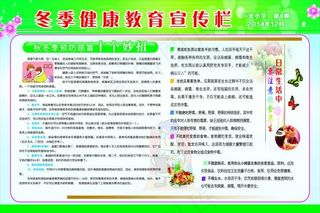 冬季健康宣传栏