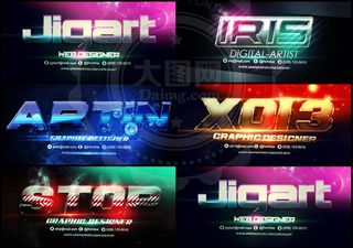 5款游戏风格的金属字样式和动作