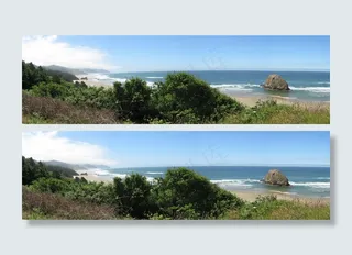 宽幅海边风景图片