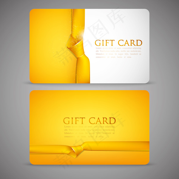 创意彩带卡片模板矢量素材