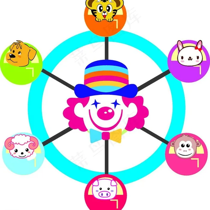 摩天轮图片cdr矢量模版下载