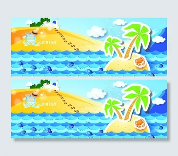 夏天卡通背景图片