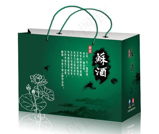 苏酒手提袋设计图片ai矢量模版下载
