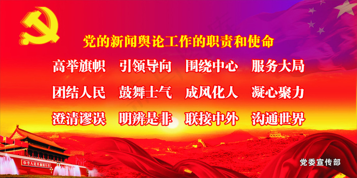 党的29字方针cdr矢量模版下载