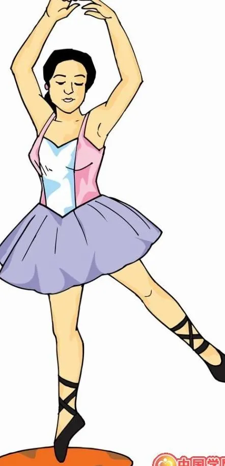 芭蕾舞卡通漫画eps,ai矢量模版下载