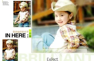 笑声飞扬 儿童相册模板图片