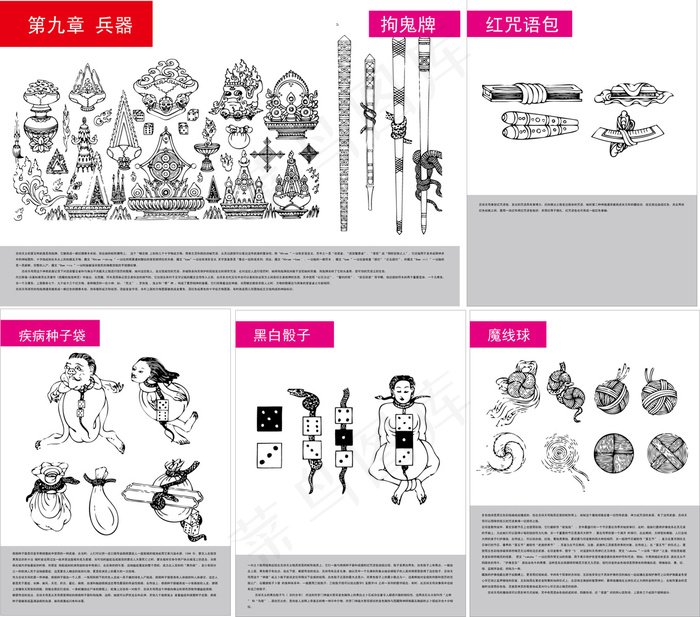 佛教符号和十吉祥天母五工件工件图矢...ai矢量模版下载