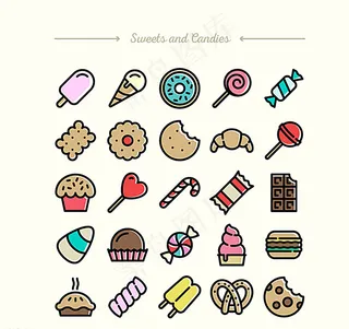 精致甜食图标图片