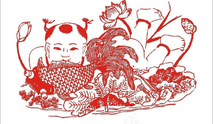 年年有余年画图片