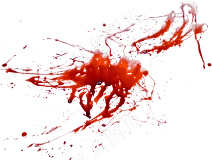 红色飞溅血迹免抠png透明图层素材