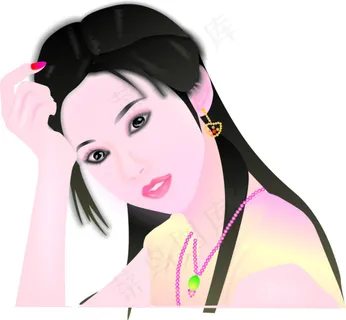 仕女图矢量图CDR文件
