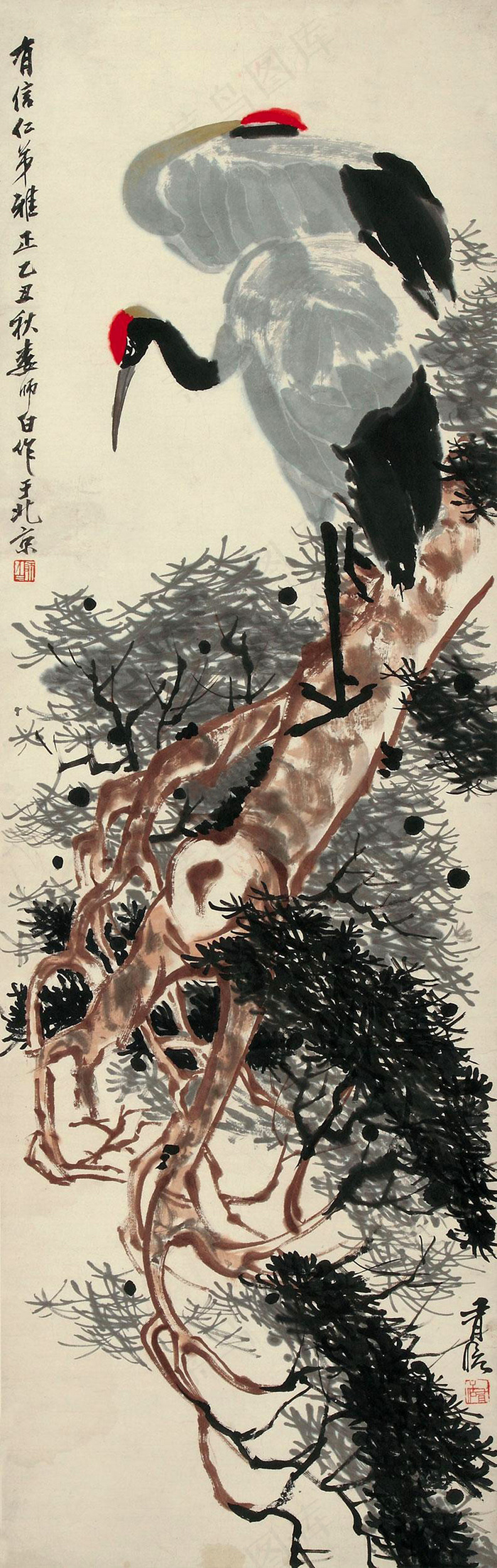 松鹤图图片