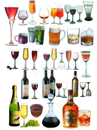 高脚玻璃杯图片