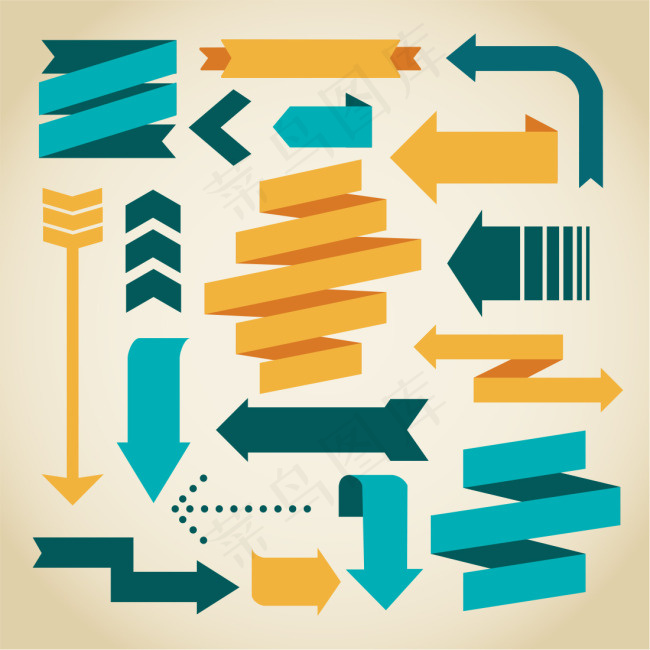 古典丝带 横幅矢量素材