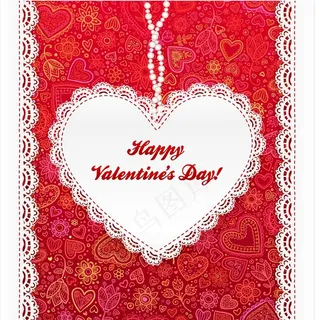 爱心花纹 情人节背景图片