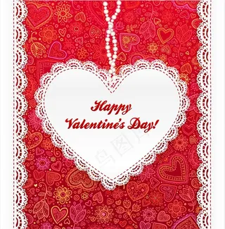 爱心花纹 情人节背景图片
