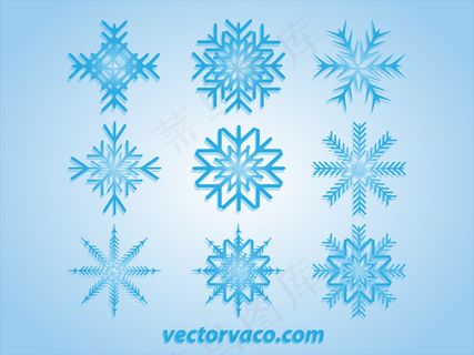 雪花矢量集向量