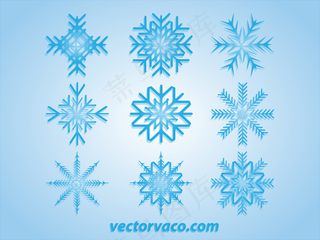 雪花矢量集向量