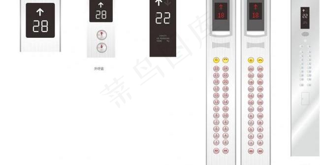 电梯面板图片cdr矢量模版下载