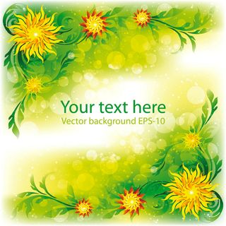 花朵花纹背景矢量素材 eps