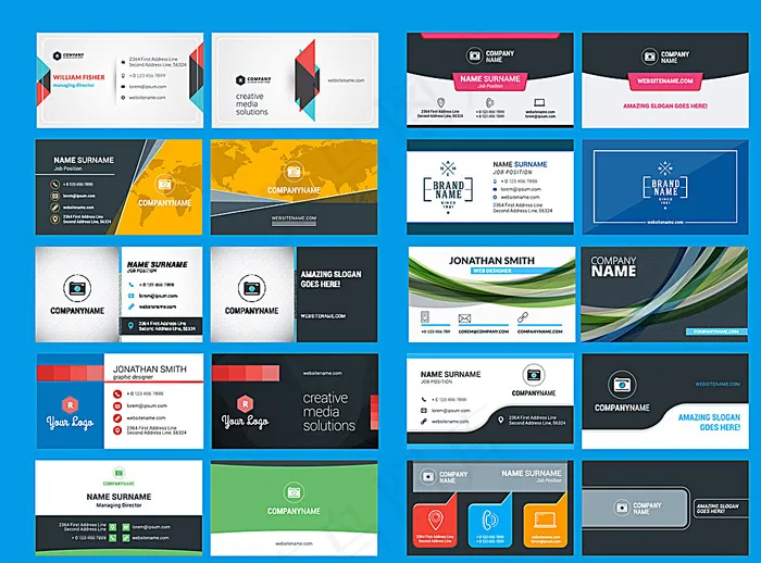 时尚商务名片图片eps,ai矢量模版下载