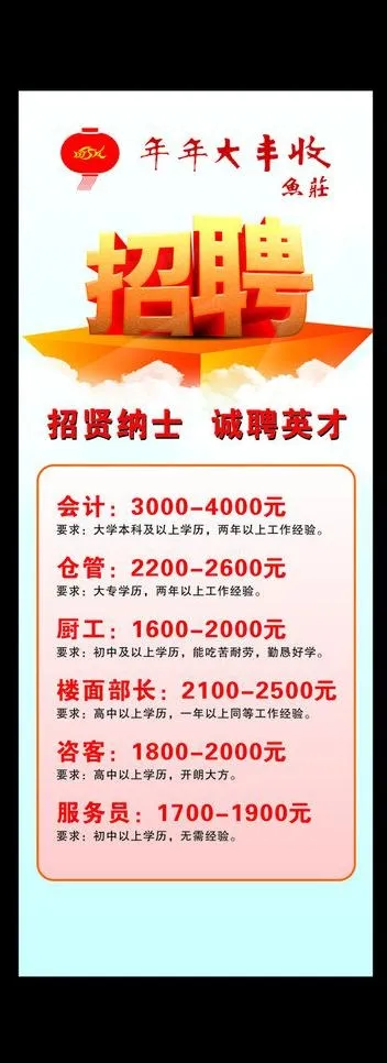招聘x展架图片cdr矢量模版下载