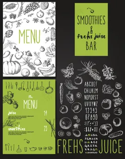 2017欧美餐厅轻食菜单封面蔬菜瓜...