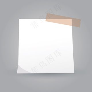 卷角便利贴03—矢量素材