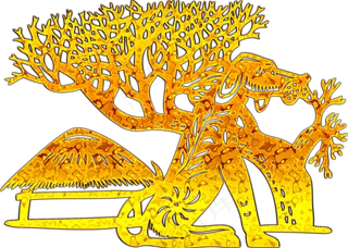 卡通手绘金狗素材png