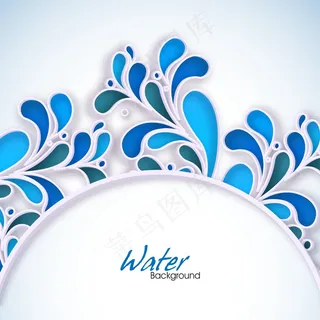 为你的文本的花艺设计和空间抽象滴蓝...