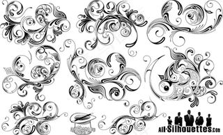 花卉图案矢量图素材