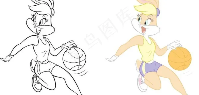 蓝球卡通动物图片 蓝球卡通动物图片