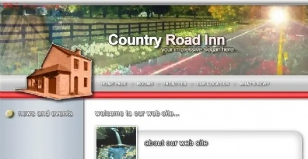 欧美乡村旅馆网站模板