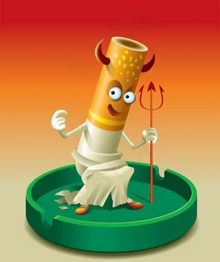 魔鬼香烟矢量素材