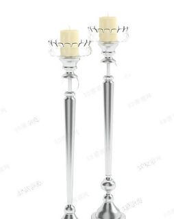 3D新古典简欧不锈玻璃烛台模型