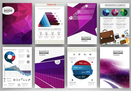 几何元素单页设计矢量素材