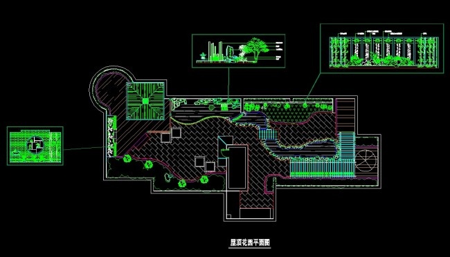 屋顶花园绿化布置平面图