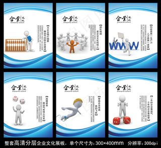 企业文化展板PSD模板下载