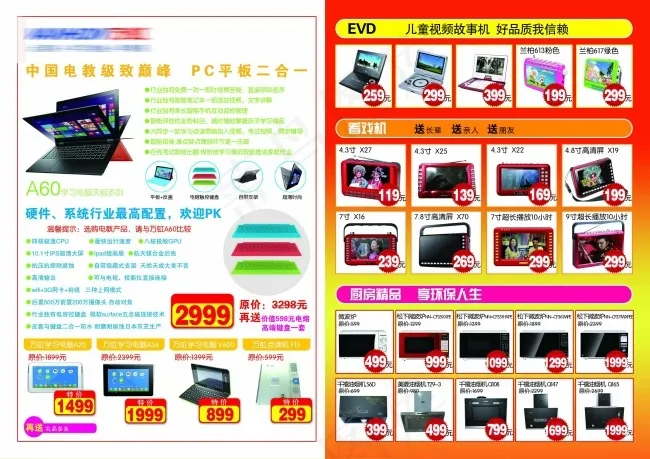 数码产品彩页psd模版下载
