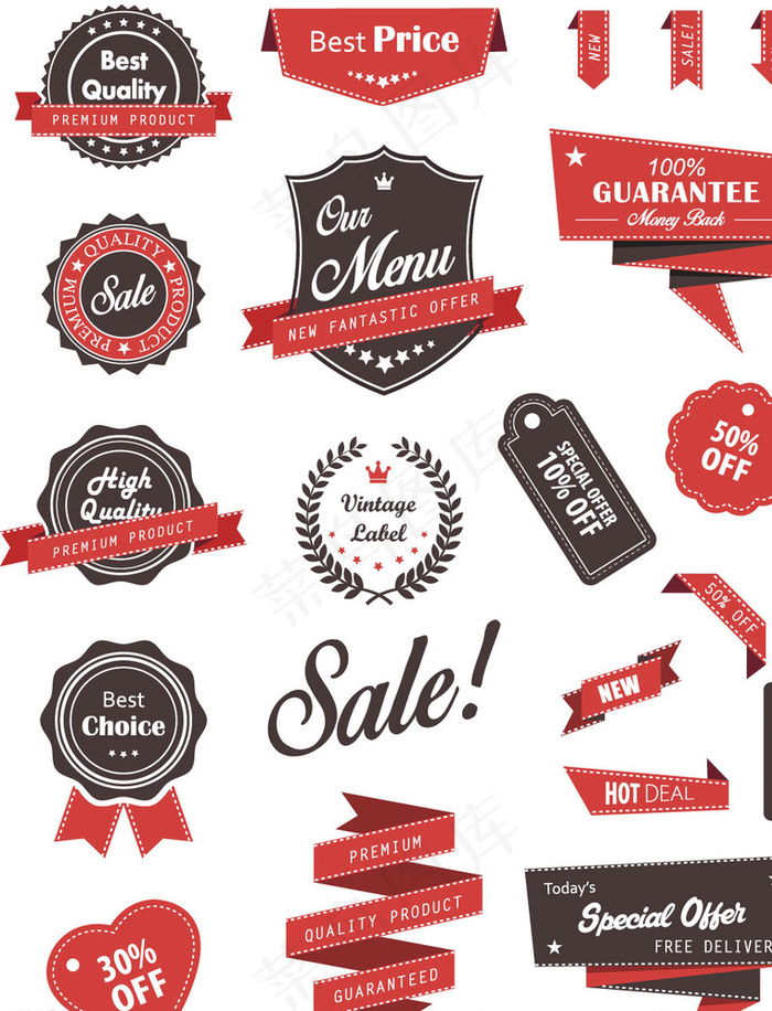 彩色销售标签图片