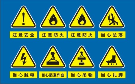 工地安全标识cdr矢量模版下载