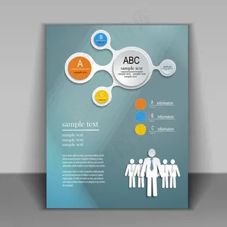 商务宣传单矢量模板素材图片