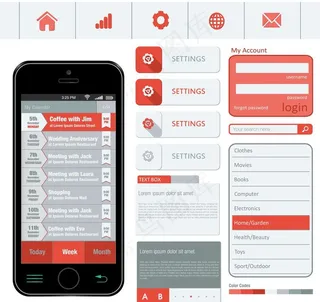 平板设计界面元素图片