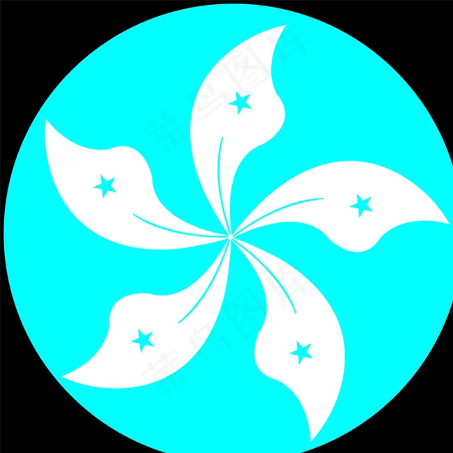 香港紫荆花标志图片cdr矢量模版下载