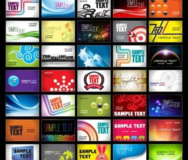 多款漂亮的卡片模板矢量素材